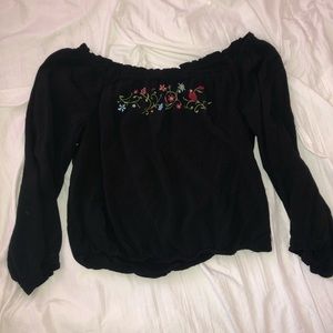 off the shoulder crop top, M